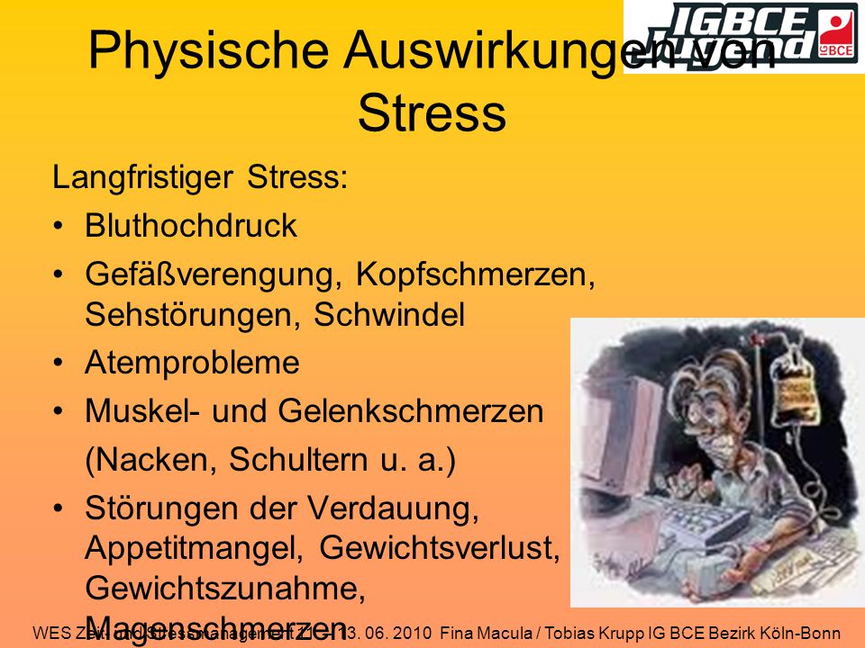 Gewichtsverlust und Stress Gewichtsverlust und Stress